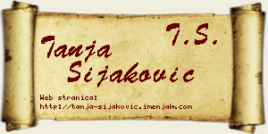 Tanja Šijaković vizit kartica